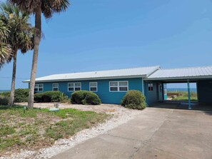 Exterior - This is a COZY GROUND LEVEL three bedroom, two bath, beach front house. (St. George Island)