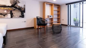 Superior Suite | Living area | 43-inch flat-screen TV with cable channels, streaming services