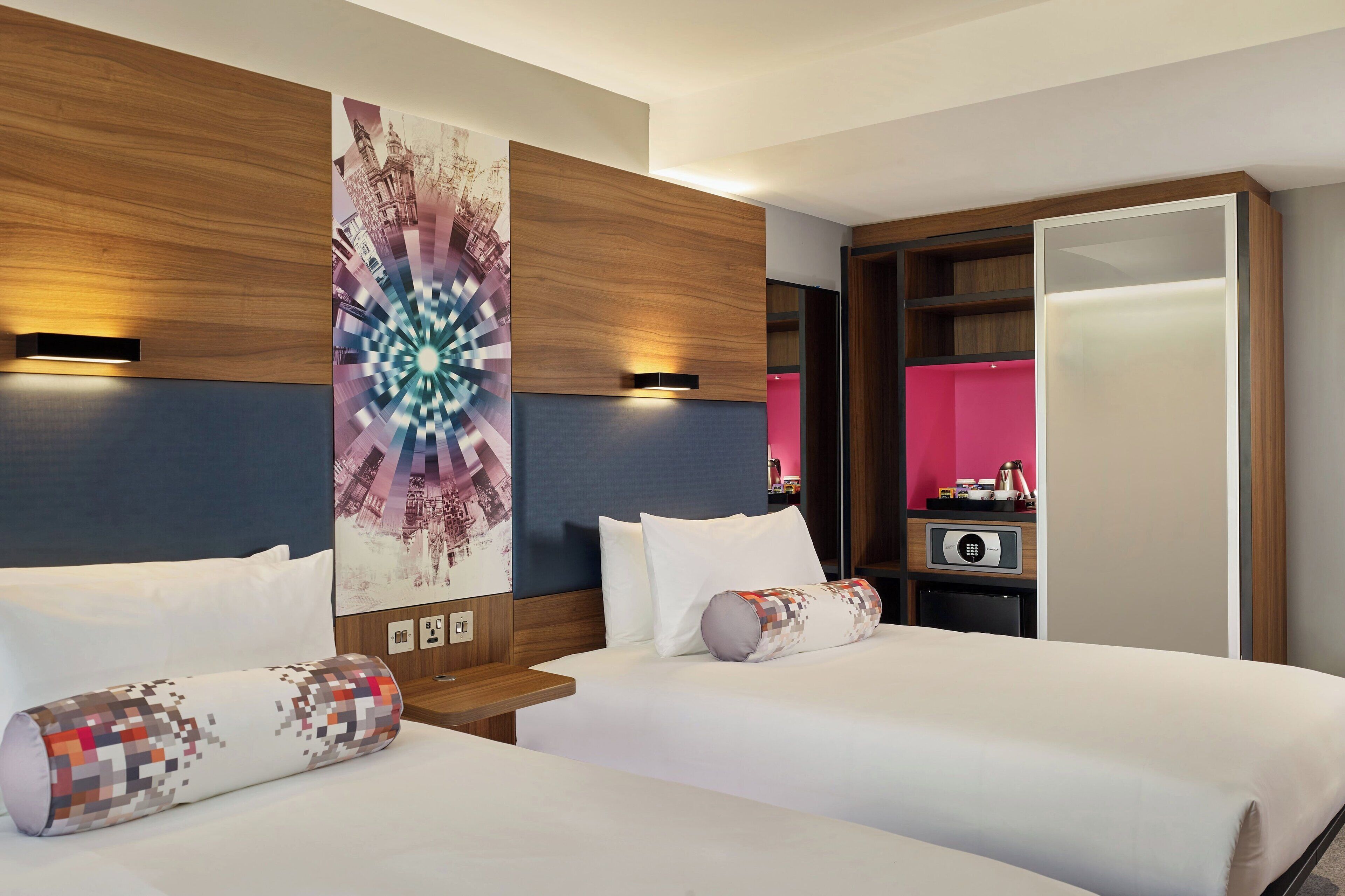 aloft, room, 2 single beds | 1 bedroom, premium bedding, in-room safe, desk