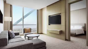 Suite Studio Exécutive, 1 chambre | Literie de qualité supérieure, couette en duvet d'oie, minibar