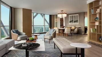 Luxe beddengoed, donzen dekbedden, pillowtop-bedden, een minibar