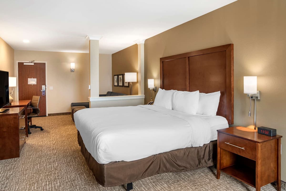 Suite, 1 King Bed with Sofa bed, Accessible, Non Smoking | Desk, laptop workspace, iron/ironing board, free WiFi