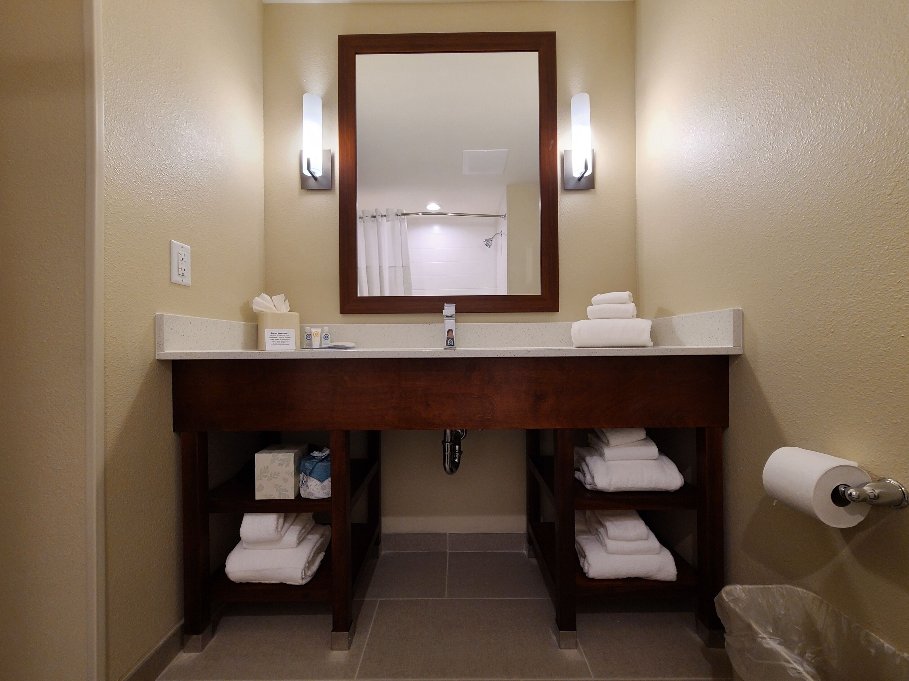 free toiletries, hair dryer, towels, soap