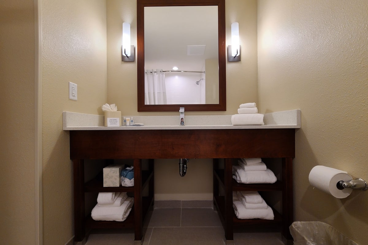 free toiletries, hair dryer, towels, soap