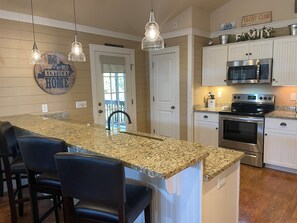 Fridge, microwave, oven, stovetop - ROUGH RIVER LAKE Hot Tub, Pool, Grill, Fire Pit, Party Garage  (Falls of Rough)