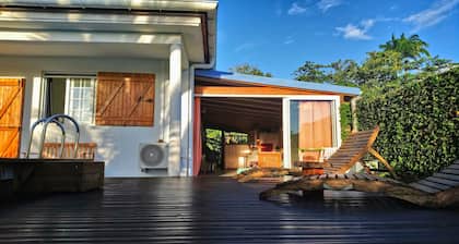 Separate bedroom with tropical shower