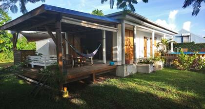 Separate bedroom with tropical shower