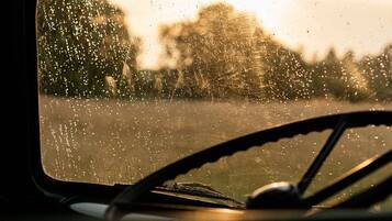 Vue depuis lâhĂ©bergement