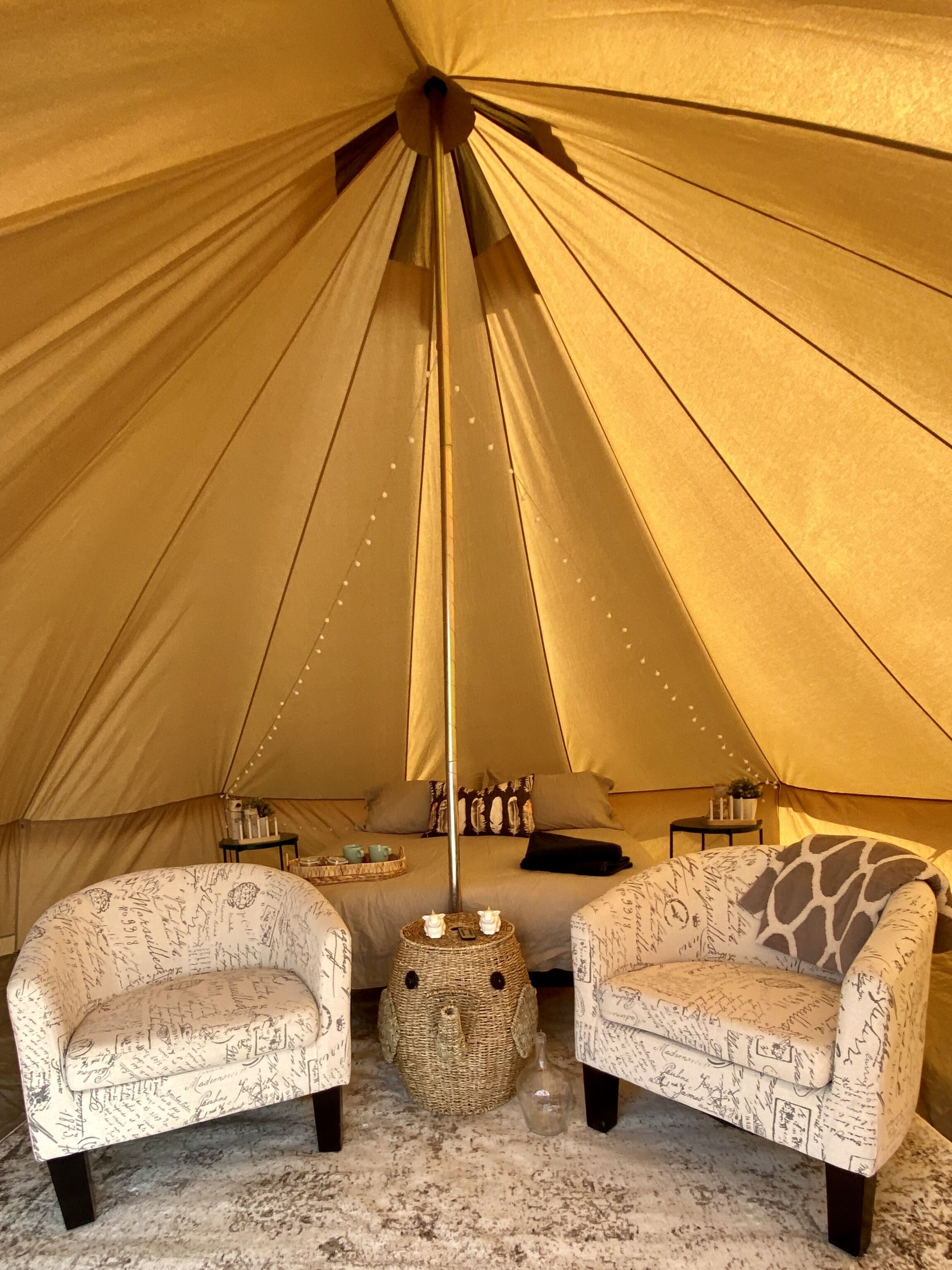 Mesa Tent | Premium bedding, down comforters, memory foam beds