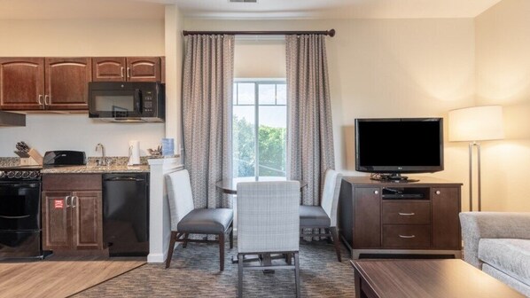 TV, DVD player, ping pong