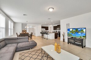 Villa (Luxury 6 bedroom 5 bathroom with Spa ) | Living room | Flat-screen TV - Luxury 6 BD 5 BA With Spa and Game Room 1359york (Davenport)