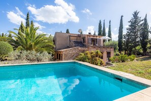 Pool - Rural Home “Finca Bona Feina” with Mountain View, Pool, Terraces & Balcony (Artá)