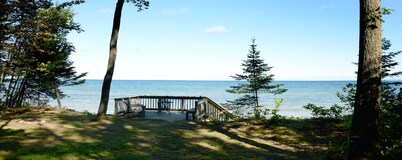 Charming Brimley Escape with Sauna & Spectacular beach with Lake Superior Views!