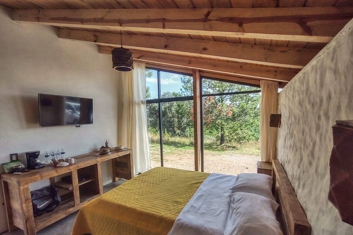 Cabin có tầm nhìn toàn cảnh | Truy cập Internet không dây miễn phí, bộ trải giường 