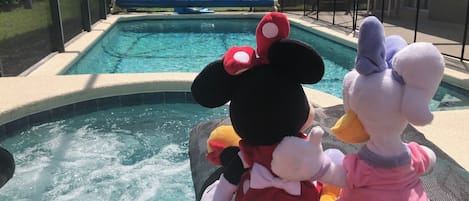 A heated pool