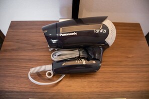 Hair dryer, towels