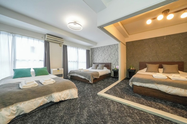 2 室のベッドルーム、デスク、アイロン / アイロン台、WiFi (無料)