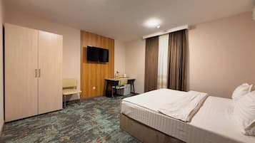 Basic Double Room | Select Comfort beds, in-room safe, desk, blackout curtains