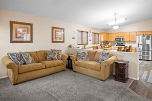 Smart TV, fireplace, ping pong, printers