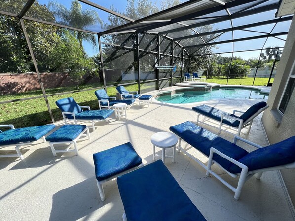 A heated pool