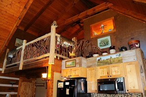 Interior - Hand hewn log cabin with beautiful views of the Blue Ridge Mountains  (Roseland)