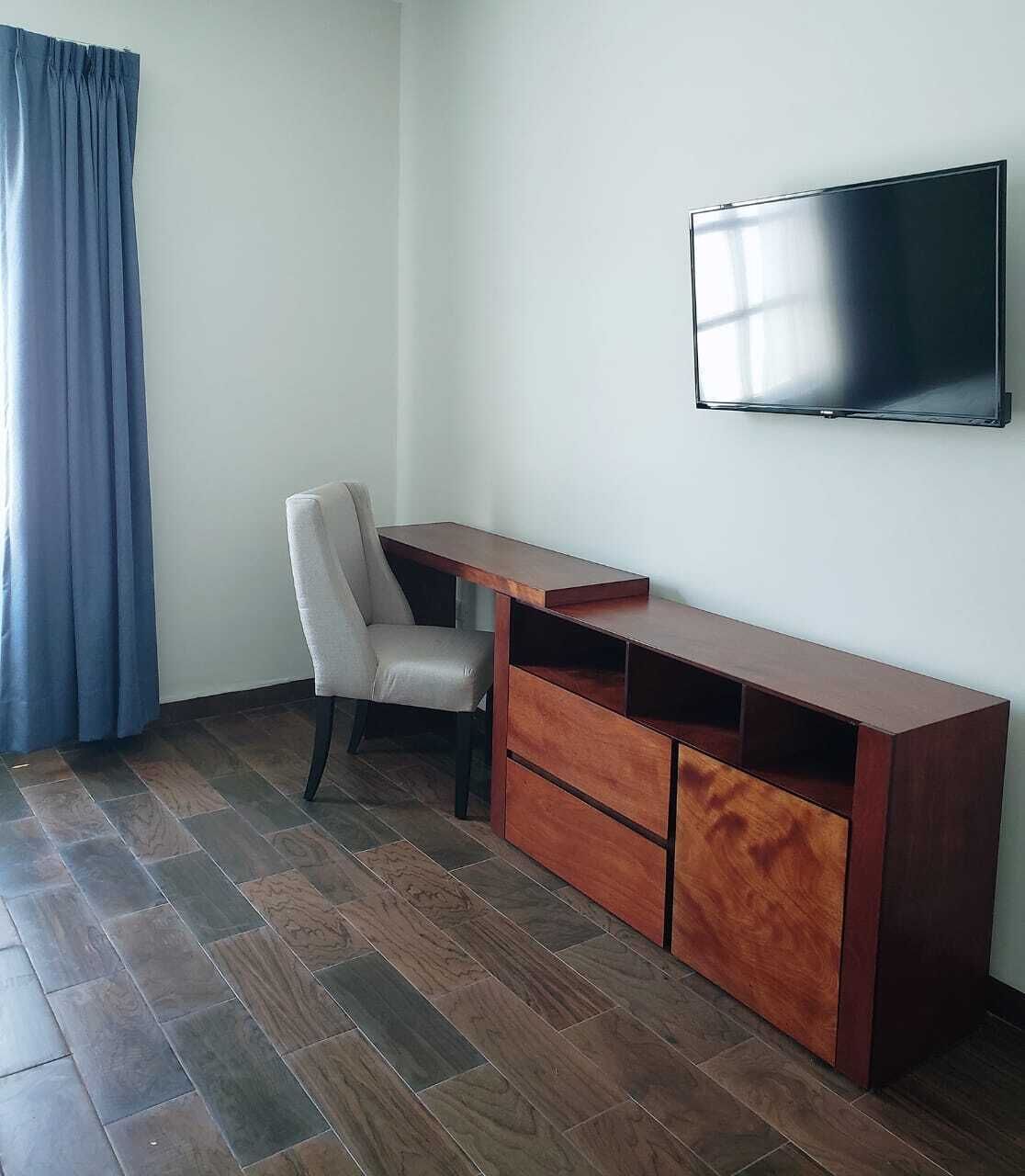 club room | desk, laptop workspace, blackout curtains, soundproofing