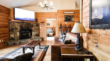 Smart TV, fireplace, video games