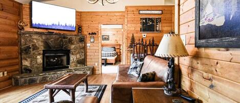 Smart TV, fireplace, video games