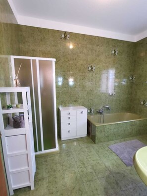 浴缸、吹风机、坐浴桶、  肥皂