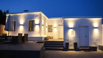 Front of property – evening/night