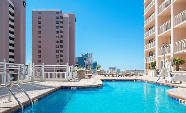 Indoor pool, outdoor pool