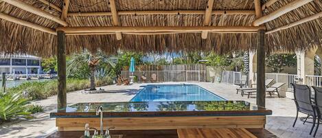 Outdoor pool, a heated pool
