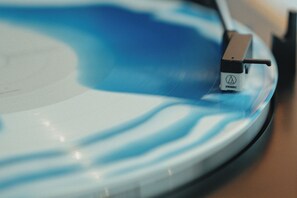 A close-up of a blue and white patterned surface, possibly a table or countertop. - someone, kyoto (Kyoto)