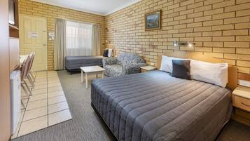 Desk, blackout curtains, iron/ironing board, free WiFi