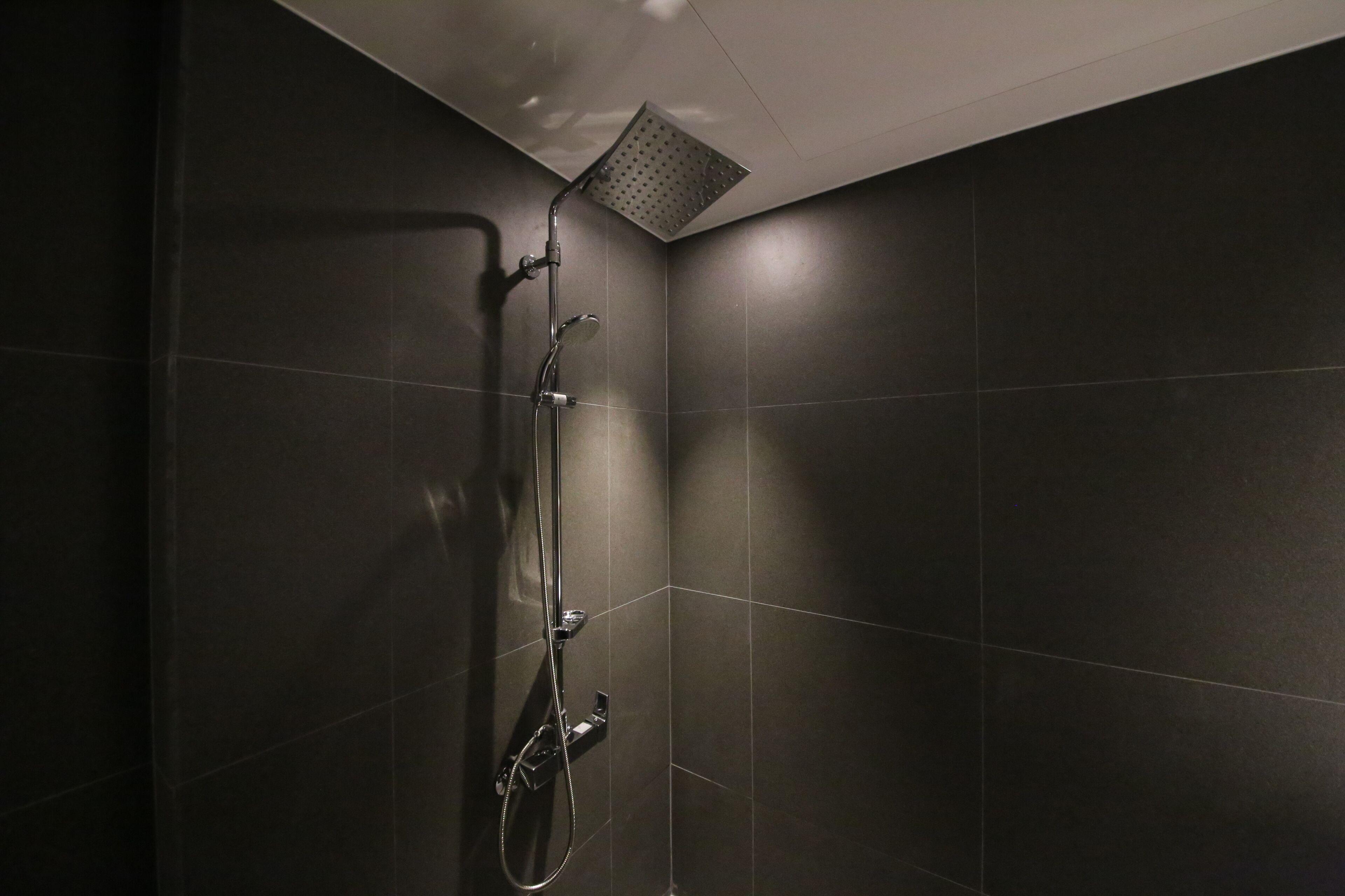 hair dryer, slippers, towels, soap