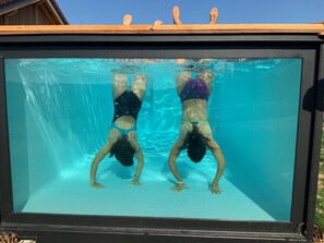 Piscine extérieure, piscine chauffée