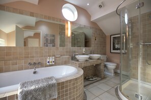 House | Bathroom | Separate tub and shower, deep soaking tub, hair dryer, towels