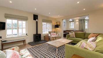 House | Living room | TV, fireplace