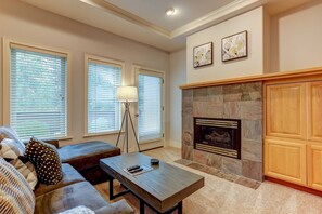 TV, fireplace, DVD player