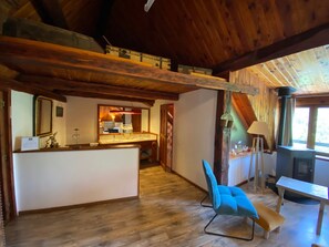 Suíte, terraço, vista para a montanha (Sommet) | Individualmente decorados, individualmente mobiliados, berços grátis