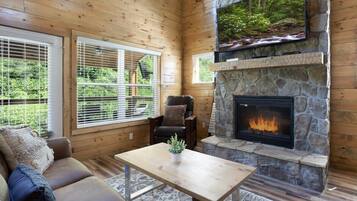 TV, fireplace, offices