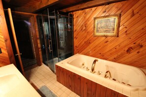 Shower, jetted bath, hair dryer, towels - Your Secluded Country Oasis - 70 Acres with Private Lake-Welcome to SkyFall! (Union Dale)