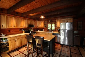 Fridge, microwave, oven, stovetop - Your Secluded Country Oasis - 70 Acres with Private Lake-Welcome to SkyFall! (Union Dale)