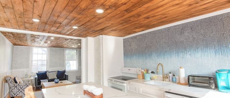 Fridge, oven, stovetop, toaster