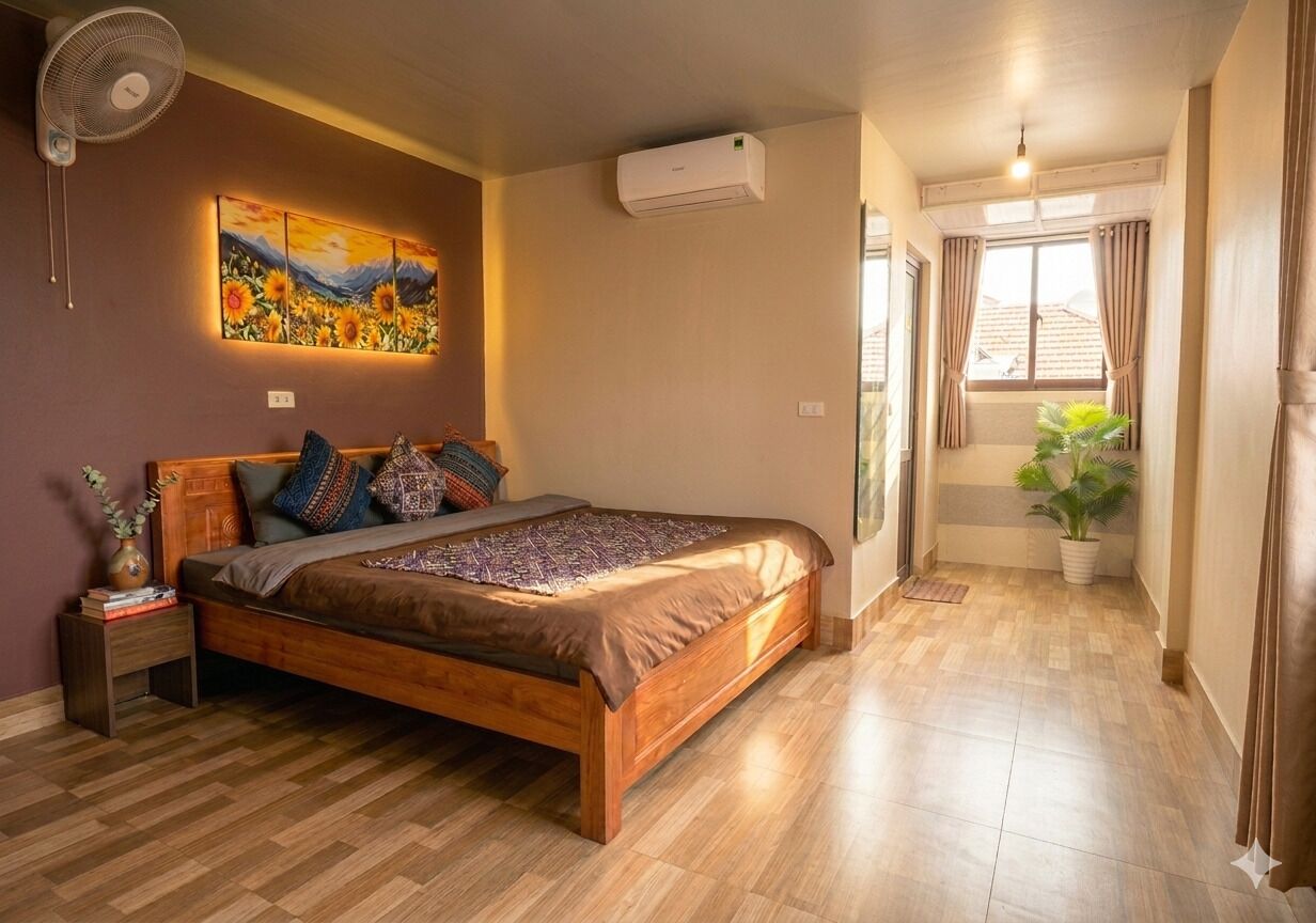 Basic Double Room, 1 King Bed | Soundproofing, free WiFi, bed sheets