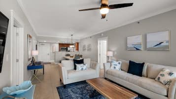 Una televisión, un reproductor de DVD