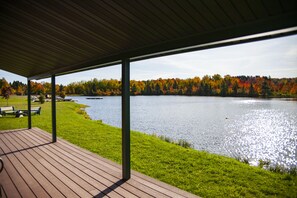 Terrace/patio - The Chalet on Private Lake (Atlantic Mine)