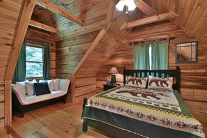 4 habitaciones, tabla de planchar con plancha y ropa de cama