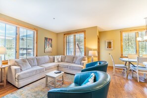 Condo, 2 Bedrooms | Living area | 50-inch TV with cable channels - Dakota Lodge by Summit County Mountain Retreats (Keystone)