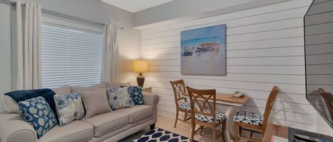 Smart TV, chimenea, reproductor de DVD